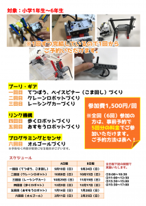 8月20日（日）ロボット相撲体験教室＠イオンモール与野